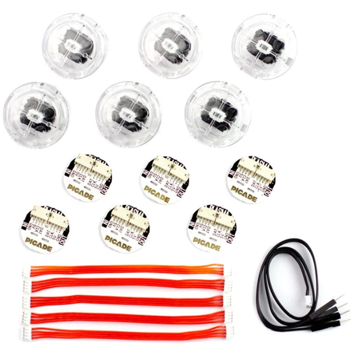 Picade Plasma Kit - Illuminated Arcade Buttons – 6-button kit [Discontinued] by Pimoroni - The Pi Hut