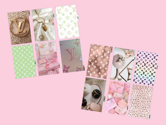 Pink & Rose Gold L | Monthly Divider | Personal Wide | Set of 12