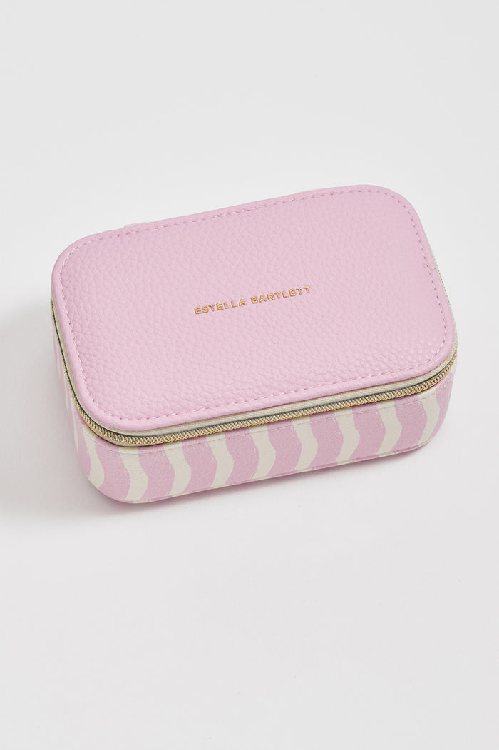 Pink Wiggle Print Mini Jewellery Box
