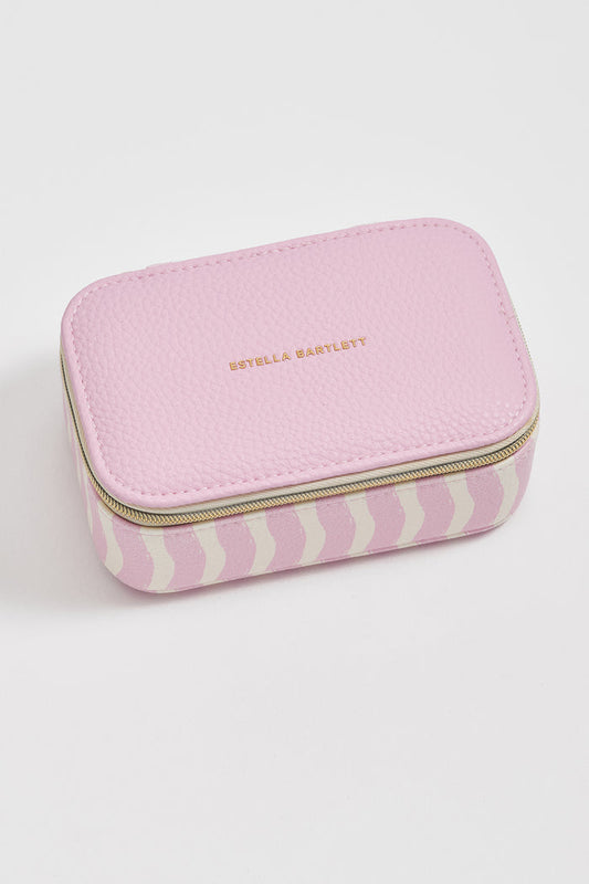 Pink Wiggle Print Mini Jewellery Box