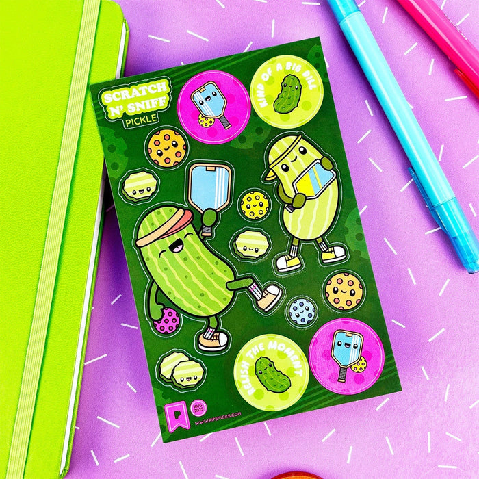 Pipsticks Big Dill Scratch N' Sniff Stickers - Pickle