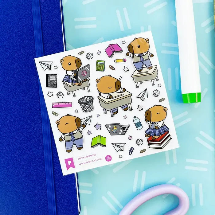 Pipsticks Capy Classmates Sticker Sheet