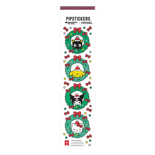 Pipsticks + Hello Kitty Holiday Wreaths Sticker Sheet - Owl & Goose Gifts