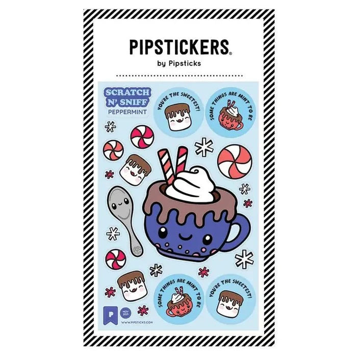 Pipsticks Mint To Be Together Holiday Scratch N' Sniff Stickers - Peppermint - Owl & Goose Gifts