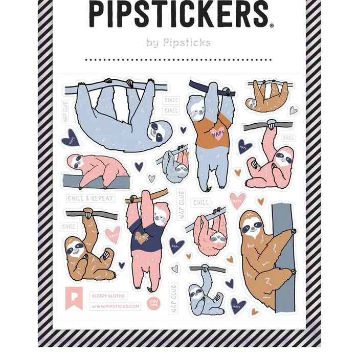 Pipsticks Sleepy Sloths Sticker Sheet