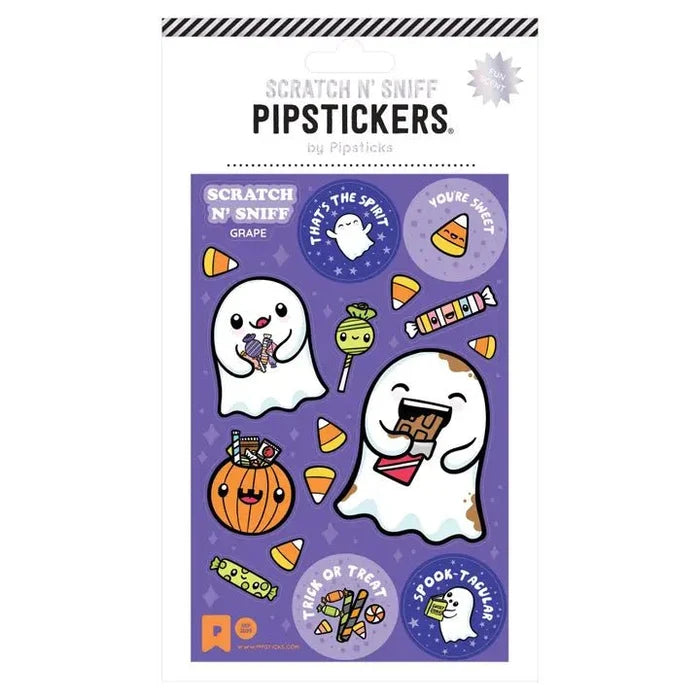 Pipsticks That's The Spirit Halloween Scratch N' Sniff Stickers - Grape - Owl & Goose Gifts