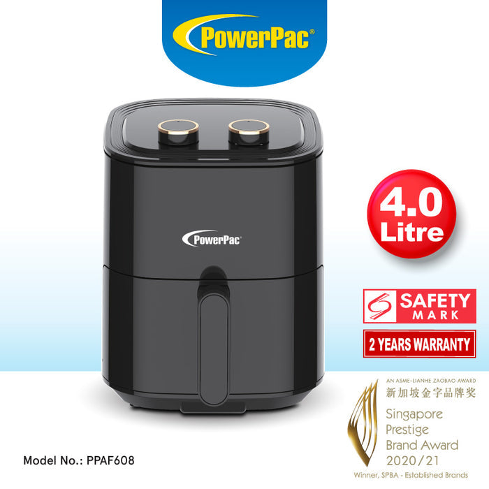 PowerPac Air Fryer 4.0L with Hot Air Flow System (PPAF608)