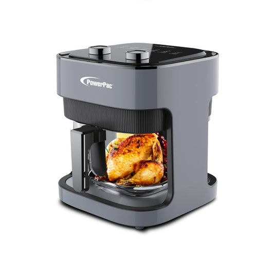 PowerPac Air Fryer 4.8L with Tempered Glass Basket (PPAF345)