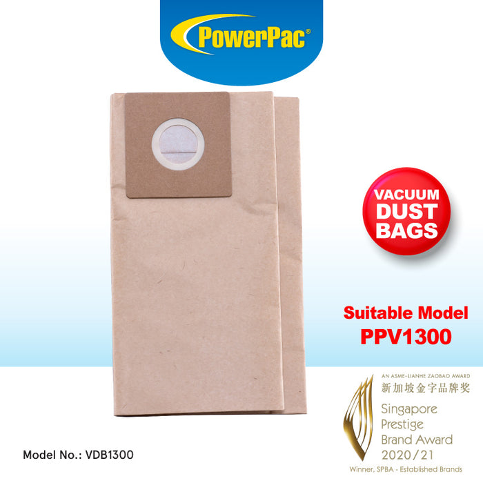 PowerPac Compatible Vacuum Cleaner Paper Dust Bags (VDB1300)