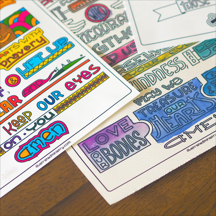 Prayers for Compassion Coloring Pages: Volume 1