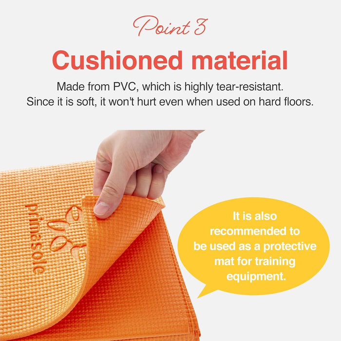 Primasole Folding Yoga Travel Pilates Mat 4mm Thick Earth Brown