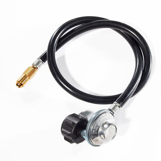 Propane adapter hose with regulator