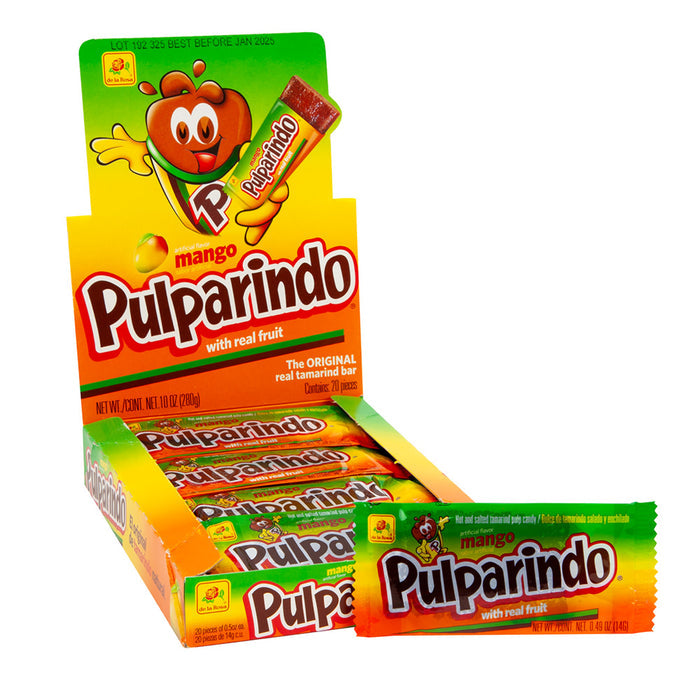 Pulparindo Mango Candy Bars - 12 Count