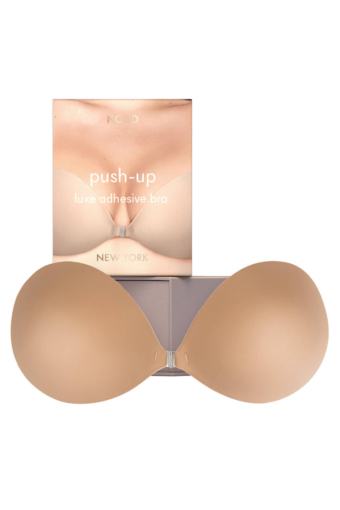 Push Up | Padded Adhesive Fabric Bra: No 3 Buff / C