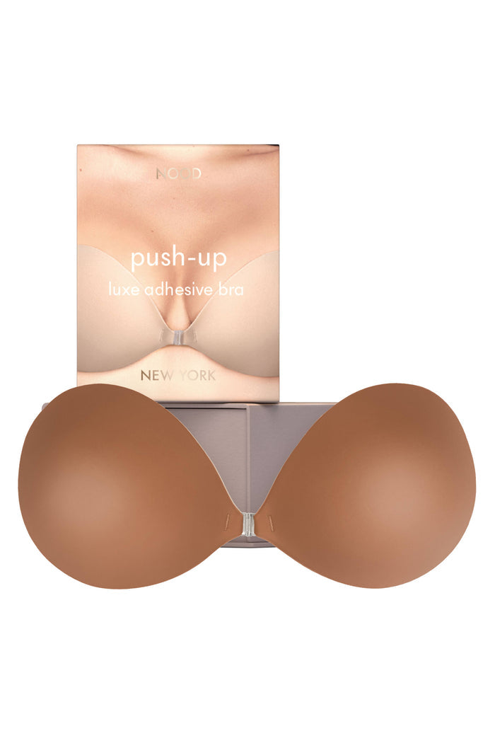 Push Up | Padded Adhesive Fabric Bra: No 3 Buff / C
