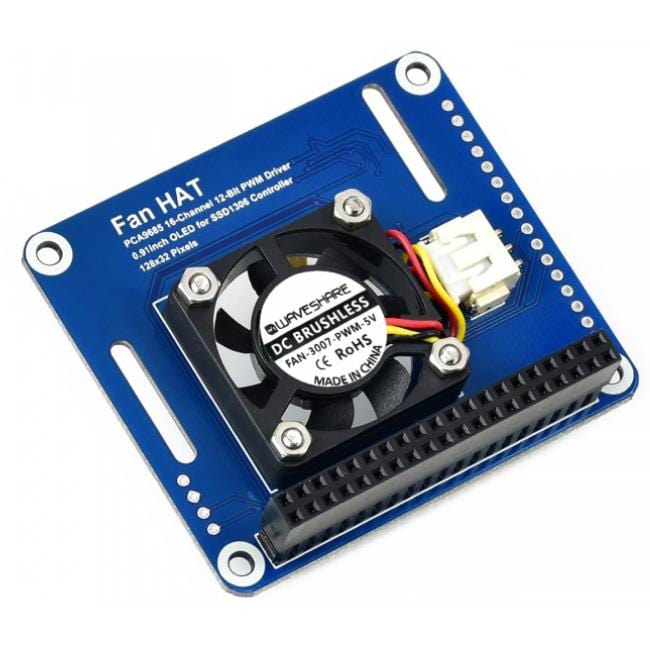 PWM Controlled Fan HAT for Raspberry Pi by Waveshare - The Pi Hut