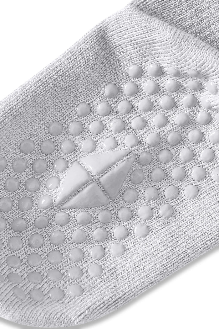 Angled bottom of Kyte sock with grips