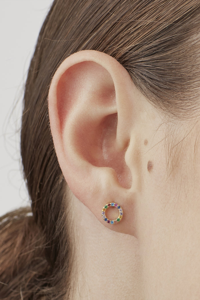 Rainbow Circle Earrings
