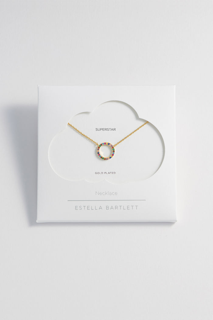 Rainbow Circle Necklace