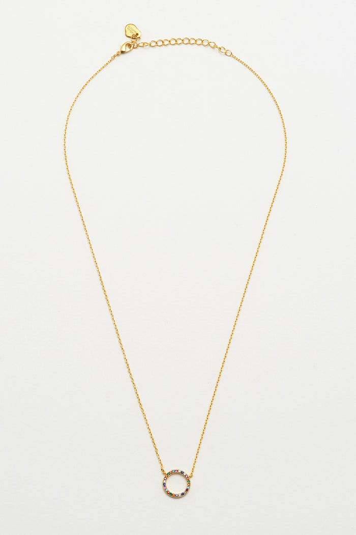 Rainbow Circle Necklace