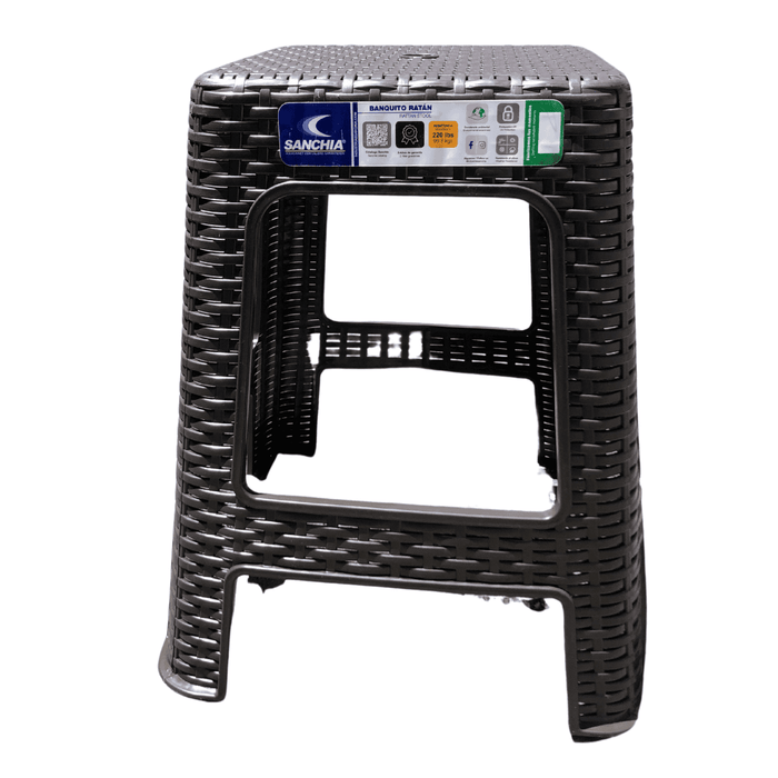 Rattan Stool, The perfect backyard addition, Built-in footrests will also ensure hours of comfortable lounging  Brown- 20016337 MEGA