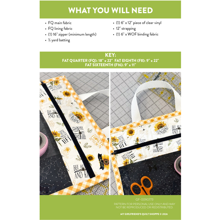 Ready, Set, Sew Project Bag - Boho Haven  (Downloadable Sewing Pattern)
