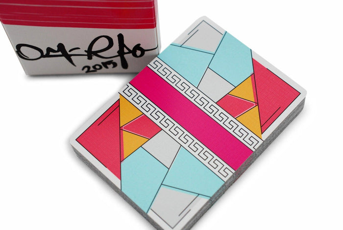 Red Stripe Playing Cards by Hanson Chien