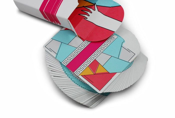 Red Stripe Playing Cards by Hanson Chien