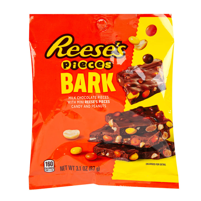 Reese's Milk Chocolate Mini Pieces and Peanut Bark Candy Peg Bag - 12 Count