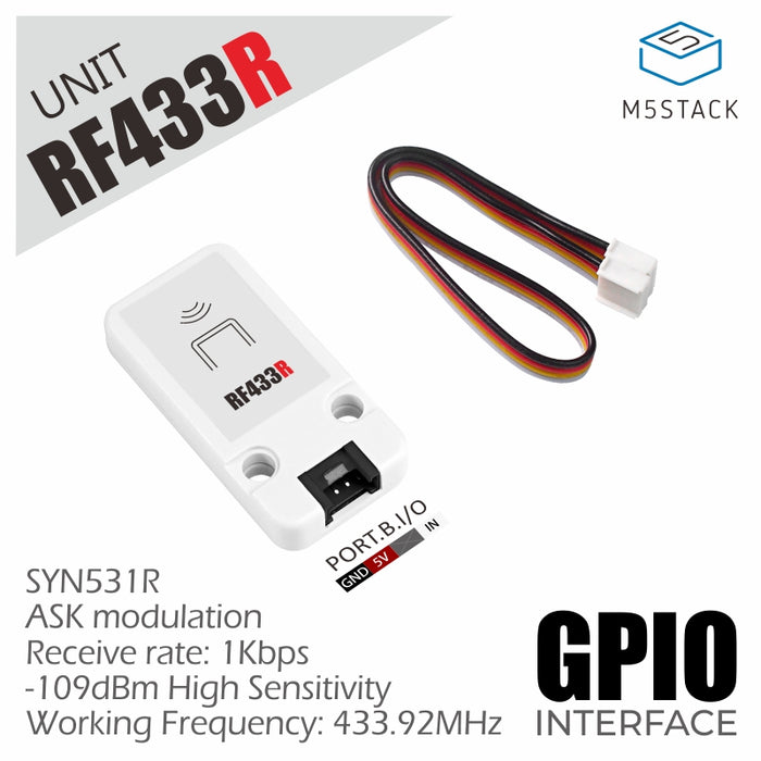 RF UNIT 433MHz Receiver (SYN513R) - m5stack-store