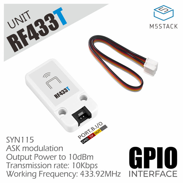 RF UNIT 433MHz Transmitter (SYN115) - m5stack-store