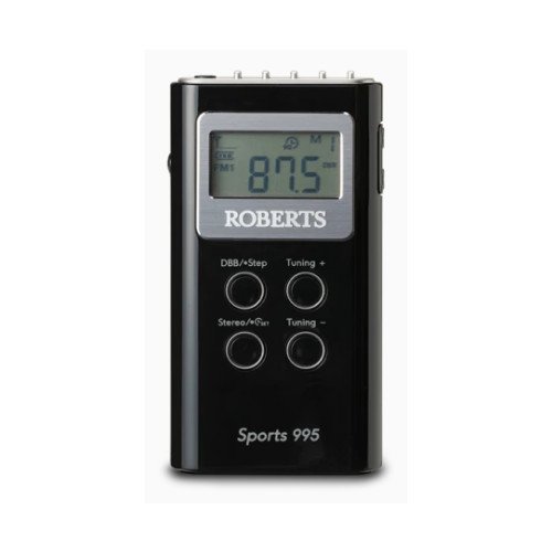 Roberts Sports 995 MW FM Stereo Wavebands PLL Synthesised Stereo Personal Radio Black