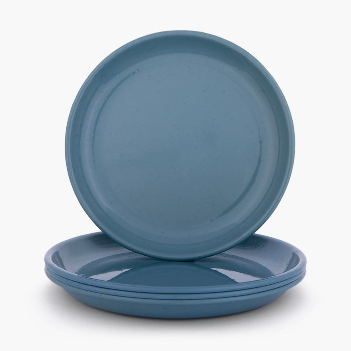 Rolled Enamelware Plate Set