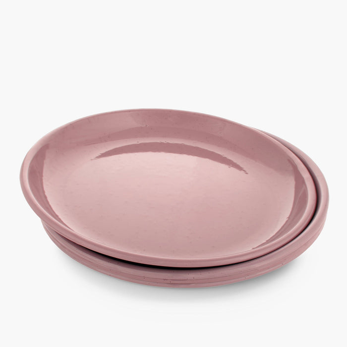 Rolled Enamelware Plate Set