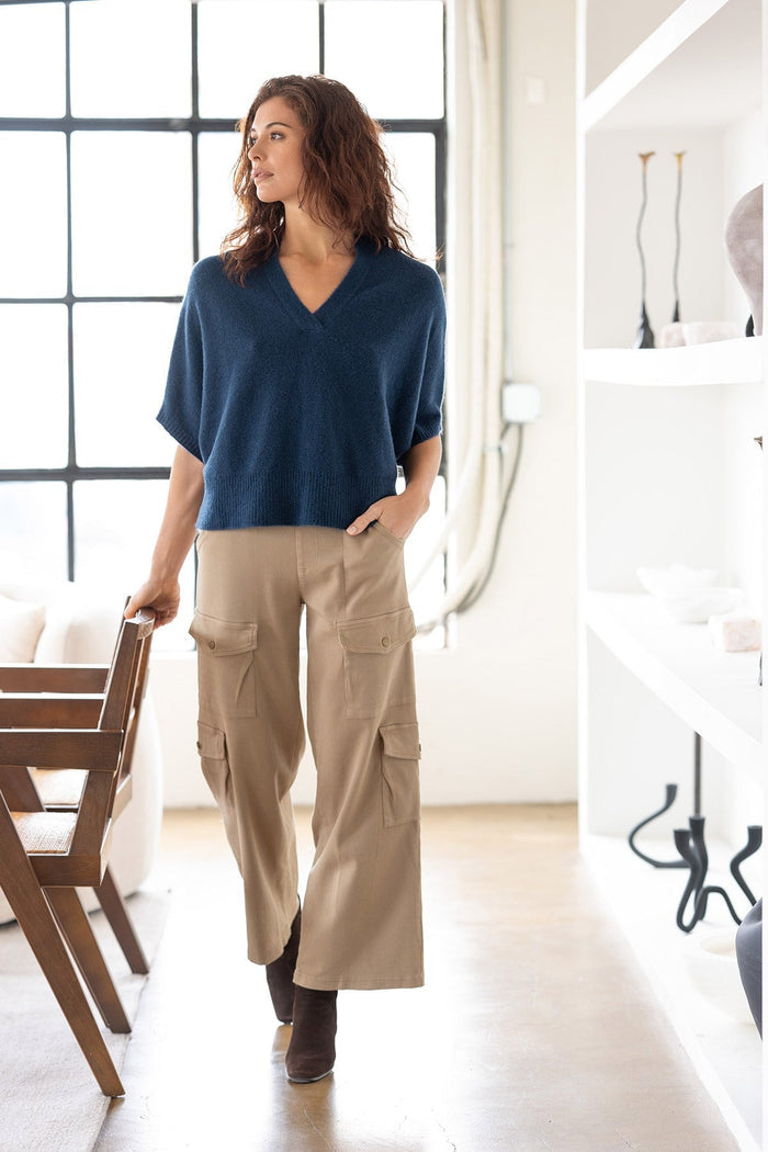 XCVI Romulus Twill Wide Leg Cargo Pant