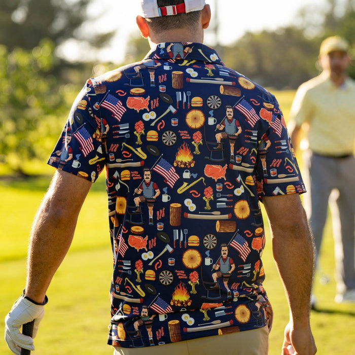 RSVLTS Parks and Rec Breakfast Balls All-Day Polo Ron Swanson's Polo of Greatness – All-Day Polo