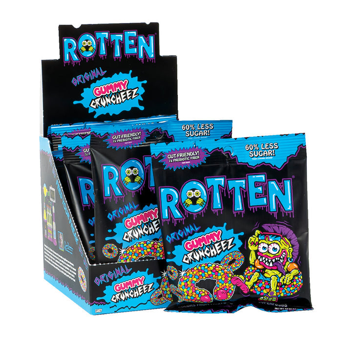 Rotten Original Gummy Cruncheez Candy Peg Bag - 8 Count
