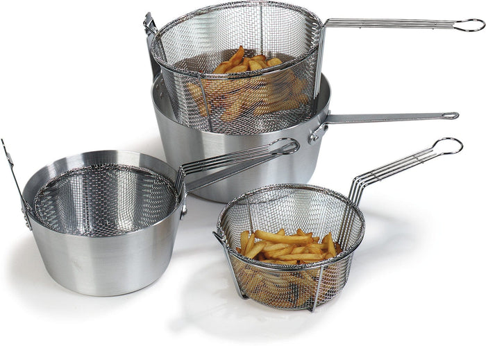 Royal Industries Fryer Basket Round 11.5 inches If deep frying just about anything sounds like a good way to drum up business in your restaurant Update International has just the product to suit your needs-RoyFB11RD Hannah's Variety Store