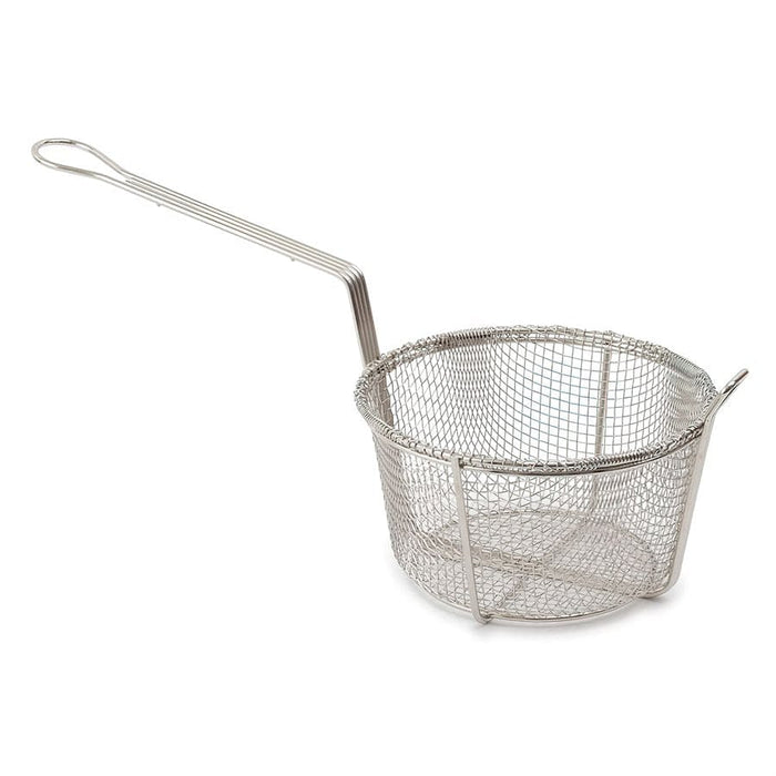 Royal Industries Fryer Basket Round 9.5 inches This fry basket securely holds food items while its cross support wiring underneath provides additional strength -RoyFB9RD Hannah's Variety Store