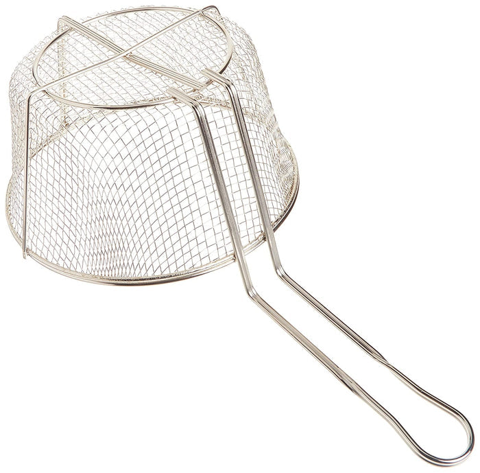 Royal Industries Fryer Basket Round 9.5 inches This fry basket securely holds food items while its cross support wiring underneath provides additional strength -RoyFB9RD Hannah's Variety Store