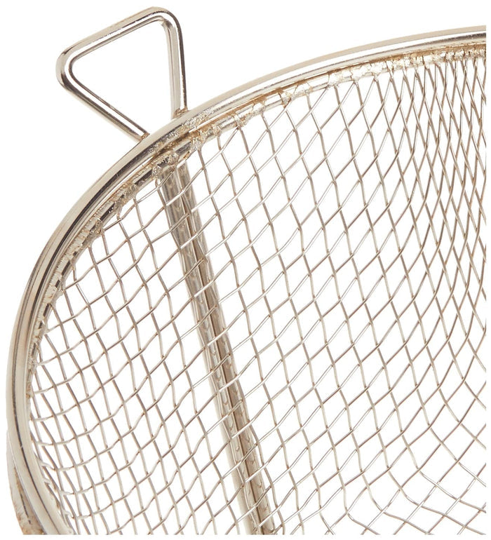 Royal Industries Fryer Basket Round 9.5 inches This fry basket securely holds food items while its cross support wiring underneath provides additional strength -RoyFB9RD Hannah's Variety Store