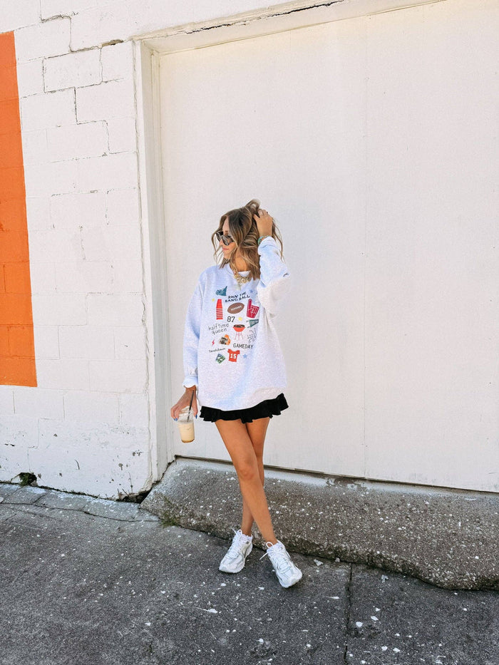 Run the dang ball sweatshirt - ash: XL