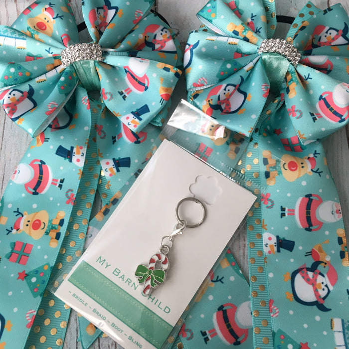 🤩 SALE 💙 Bridle Charm & Show Bows BOGO: Christmas Friends ~ CLEARANCE!