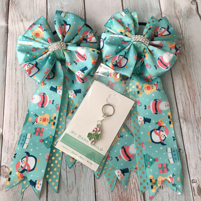 🤩 SALE 💙 Bridle Charm & Show Bows BOGO: Christmas Friends ~ CLEARANCE!