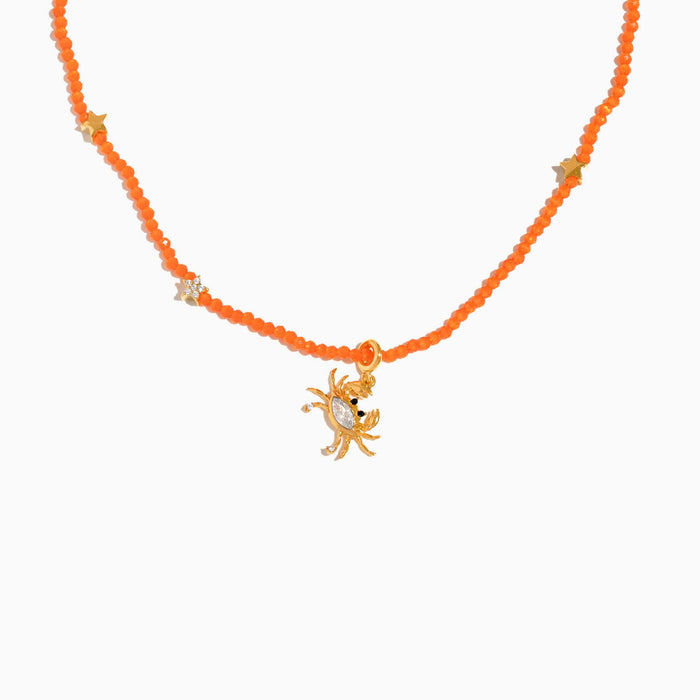 Sandy Crab Beaded Necklace