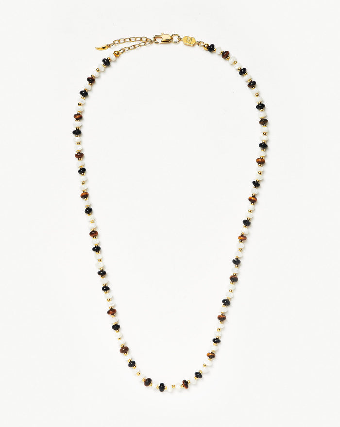 Savi Pearl & Gemstone Beaded Necklace | 18ct Gold Plated/Multi Necklaces Missoma
