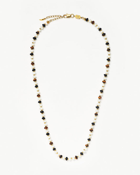 Savi Pearl & Gemstone Beaded Necklace | 18ct Gold Plated/Multi Necklaces Missoma