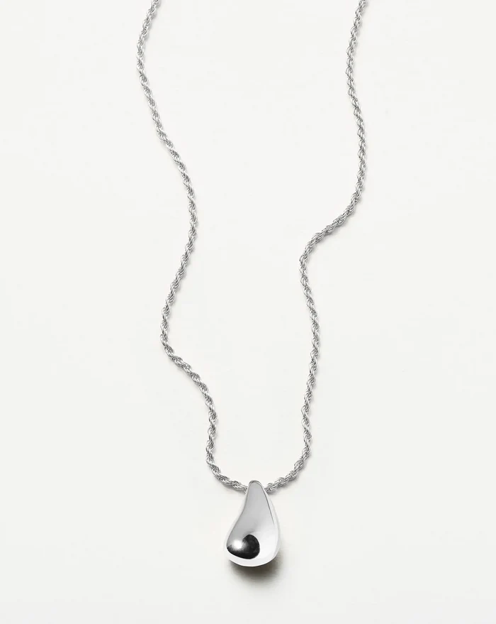 Savi Sculptural Droplet Pendant Necklace | Sterling Silver Necklaces Missoma