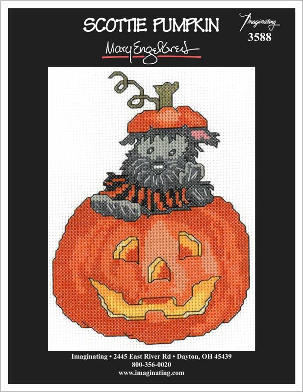 Scottie Pumpkin Counted Cross Stitch Leaflet