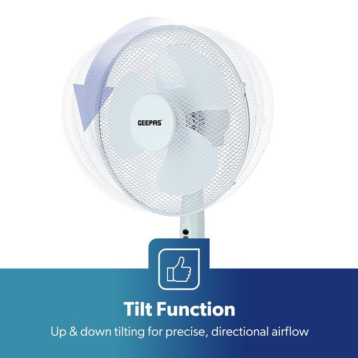 Set Of 2 Deluxe 16-Inch White Oscillating Pedestal Fans